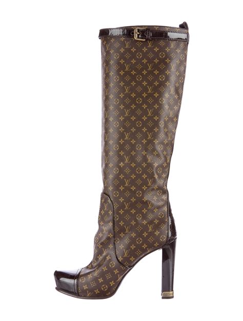 louis vuitton women's knee high boots|Louis Vuitton thigh high boots.